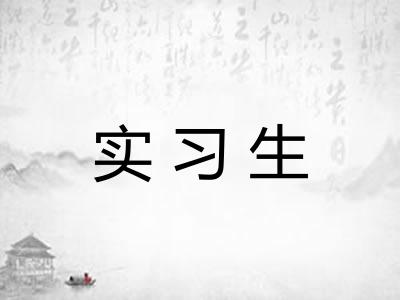 实习生 实习生