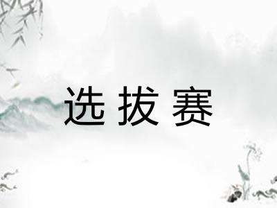 选拔赛 选拔赛