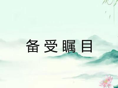 备受瞩目 备受瞩目