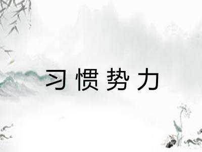 习惯势力 习惯势力