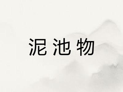 泥池物