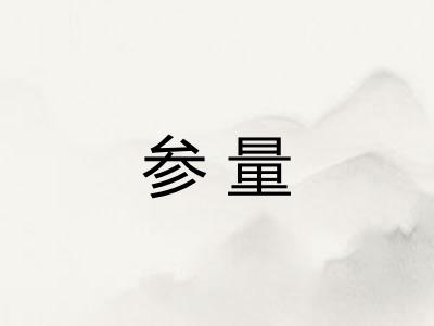 参量 参量