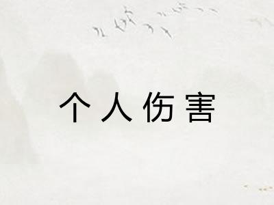 个人伤害