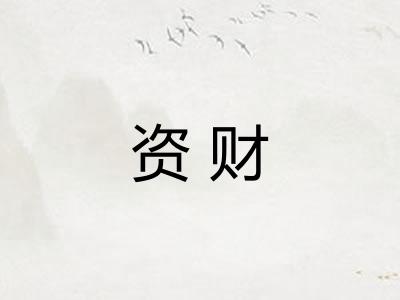 资财