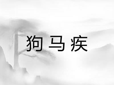 狗马疾 狗马疾