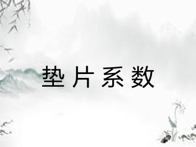 垫片系数 垫片系数