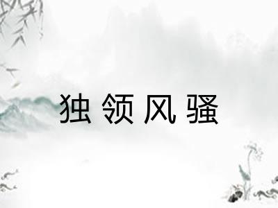 独领风骚 独领风骚