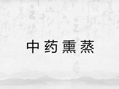 中药熏蒸 中药熏蒸