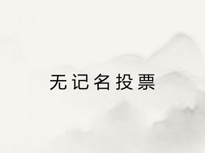 无记名投票