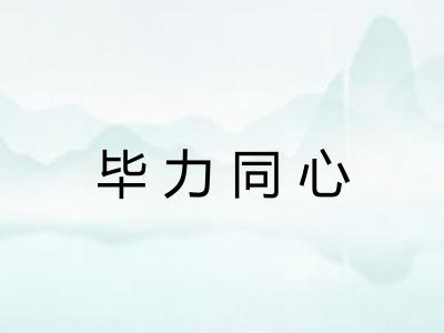 毕力同心 毕力同心