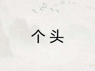 个头 个头