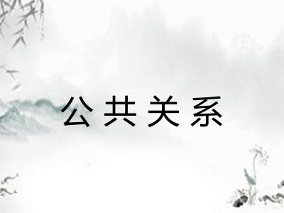 公共关系 公共关系