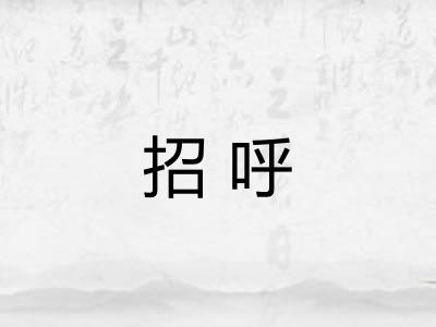 招呼 招呼