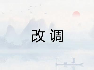 改调