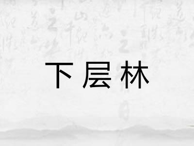 下层林
