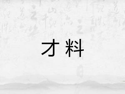 才料 才料