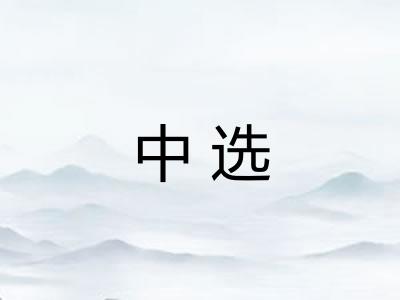 中选 中选