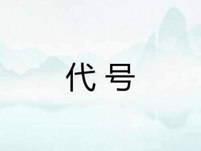 代号 代号