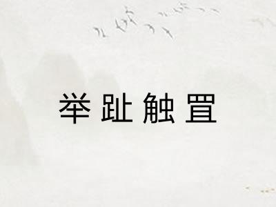 举趾触罝 举趾触罝