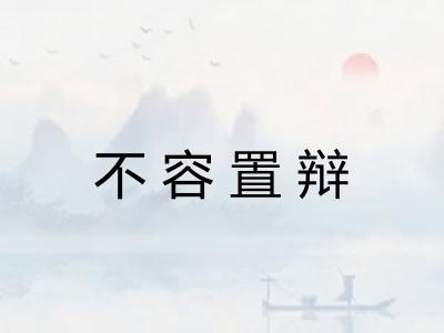 不容置辩 不容置辩