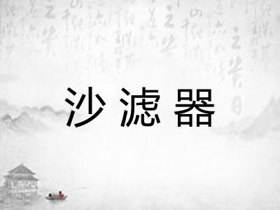 沙滤器 沙滤器