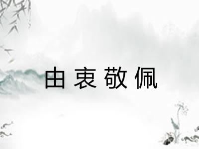 由衷敬佩 由衷敬佩