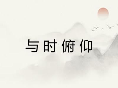 与时俯仰