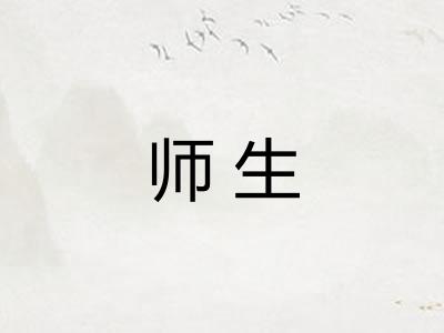 师生 师生