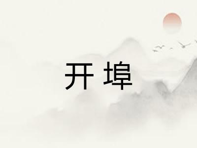 开埠 开埠