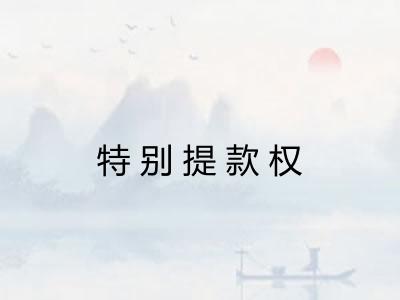 特别提款权 特别提款权