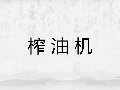 榨油机 榨油机