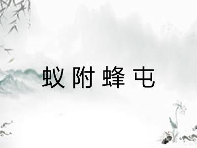 蚁附蜂屯 蚁附蜂屯