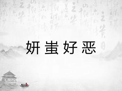 妍蚩好恶