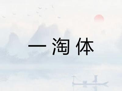 一淘体
