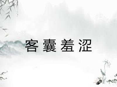 客囊羞涩 客囊羞涩