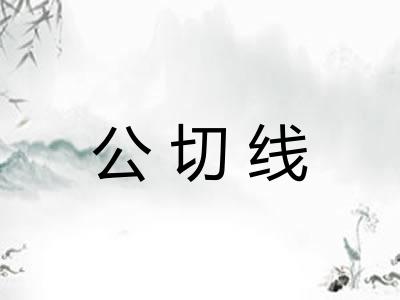 公切线 公切线