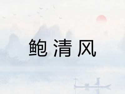 鲍清风 鲍清风