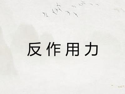 反作用力 反作用力