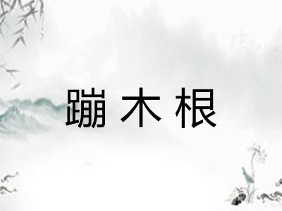 蹦木根 蹦木根