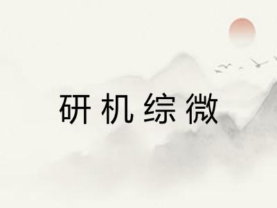 研机综微 研机综微