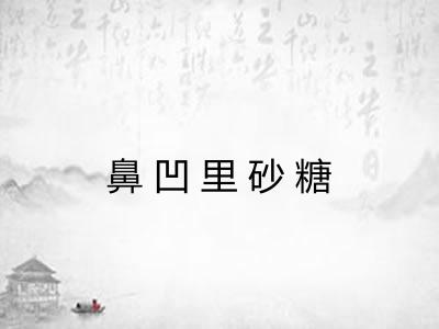 鼻凹里砂糖 鼻凹里砂糖