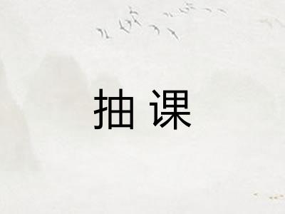 抽课 抽课