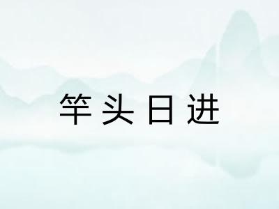 竿头日进 竿头日进