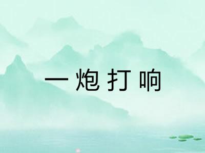 一炮打响 一炮打响