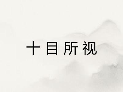 十目所视