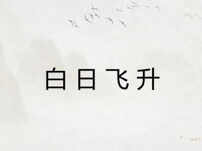 白日飞升