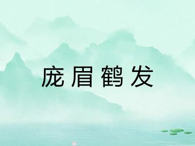 庞眉鹤发 庞眉鹤发