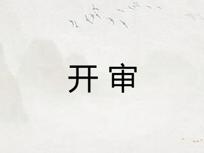 开审 开审