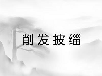 削发披缁 削发披缁