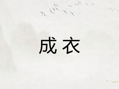成衣 成衣